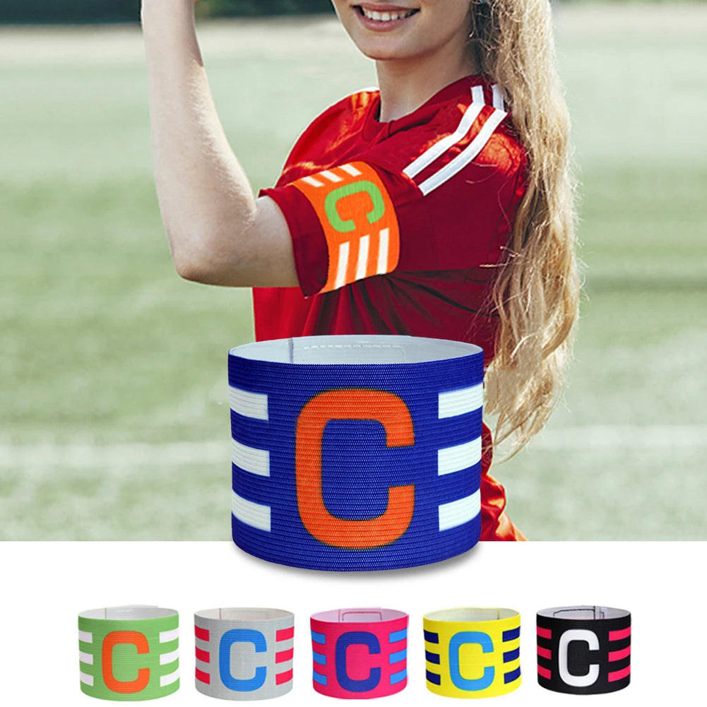 Football Captain's Armband For Kids Adults Adjustable Stripe Arm Band Comfortable and Durable Soccer Band For Football Captain