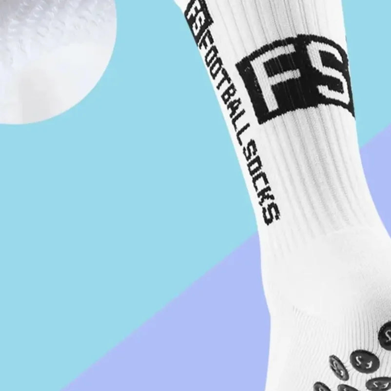 4 Pairs Men's Soccer Socks with Grip Non Slip Anti Slip Athletic Socks with Cushion Pads for Football Basketball Hockey