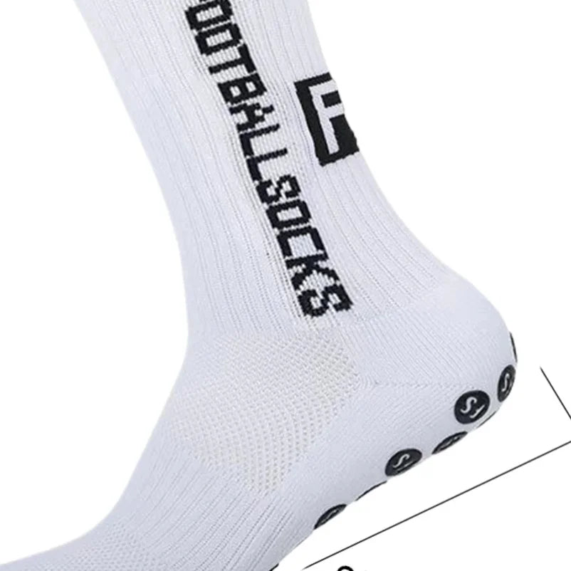 4 Pairs Men's Soccer Socks with Grip Non Slip Anti Slip Athletic Socks with Cushion Pads for Football Basketball Hockey