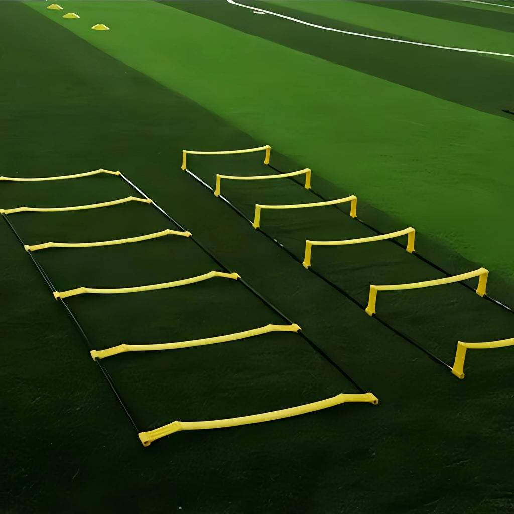 Soccer & Basketball Agility Training Set With Soft Skipping Ladders, Speed Rope - Includes Storage Bag