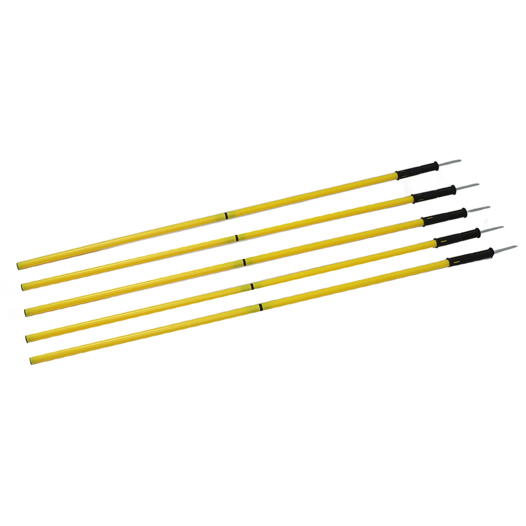 5pcs Soccer Agility Poles 1.5m Adjustable Agility Training Poles Multifunctional Football Training Pole With Base Buckle