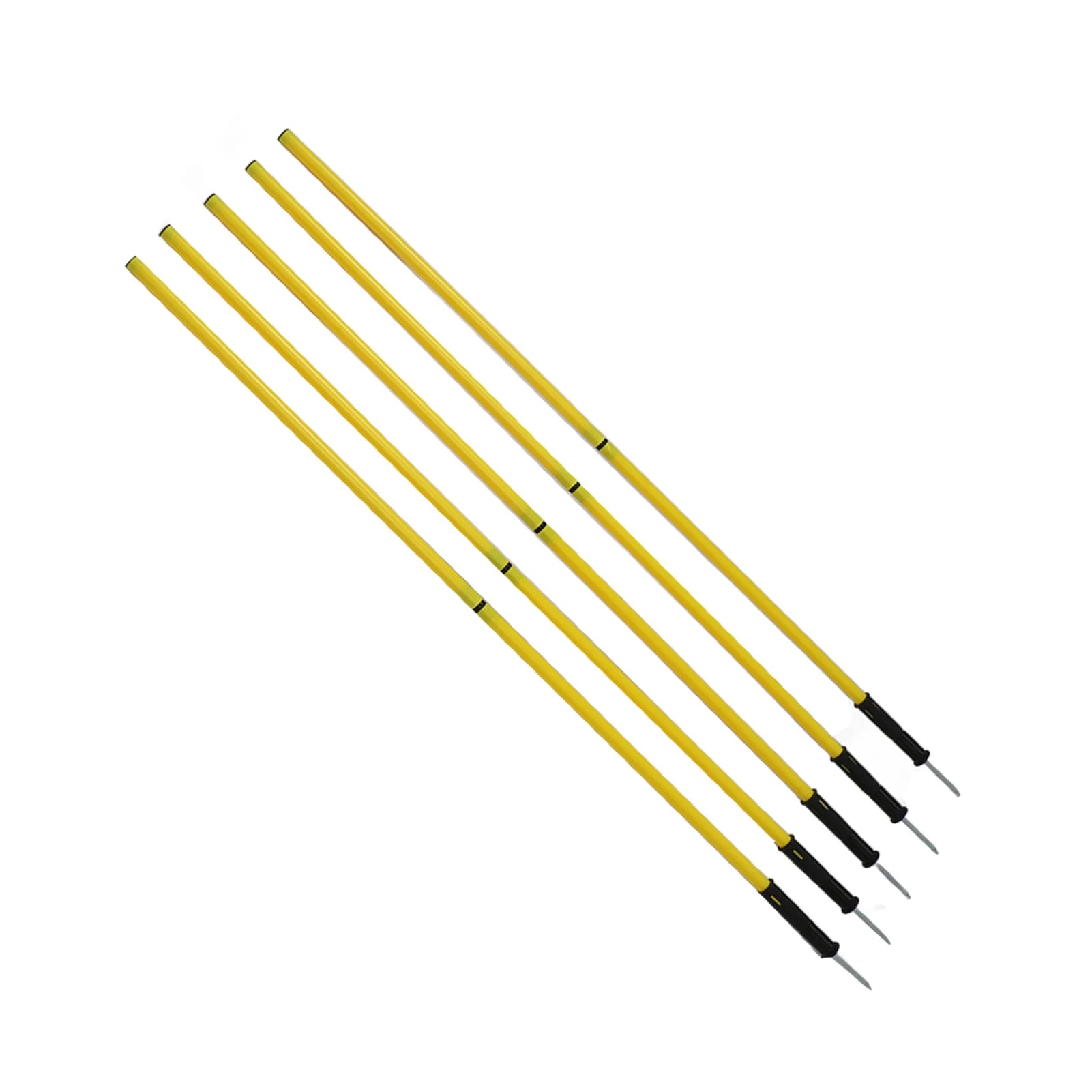 5pcs Soccer Agility Poles 1.5m Adjustable Agility Training Poles Multifunctional Football Training Pole With Base Buckle