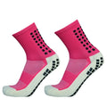 2pcs Professional football socks men's mid-length adhesive-coated thick slip-resistant silicone-infused sweat-absorbing