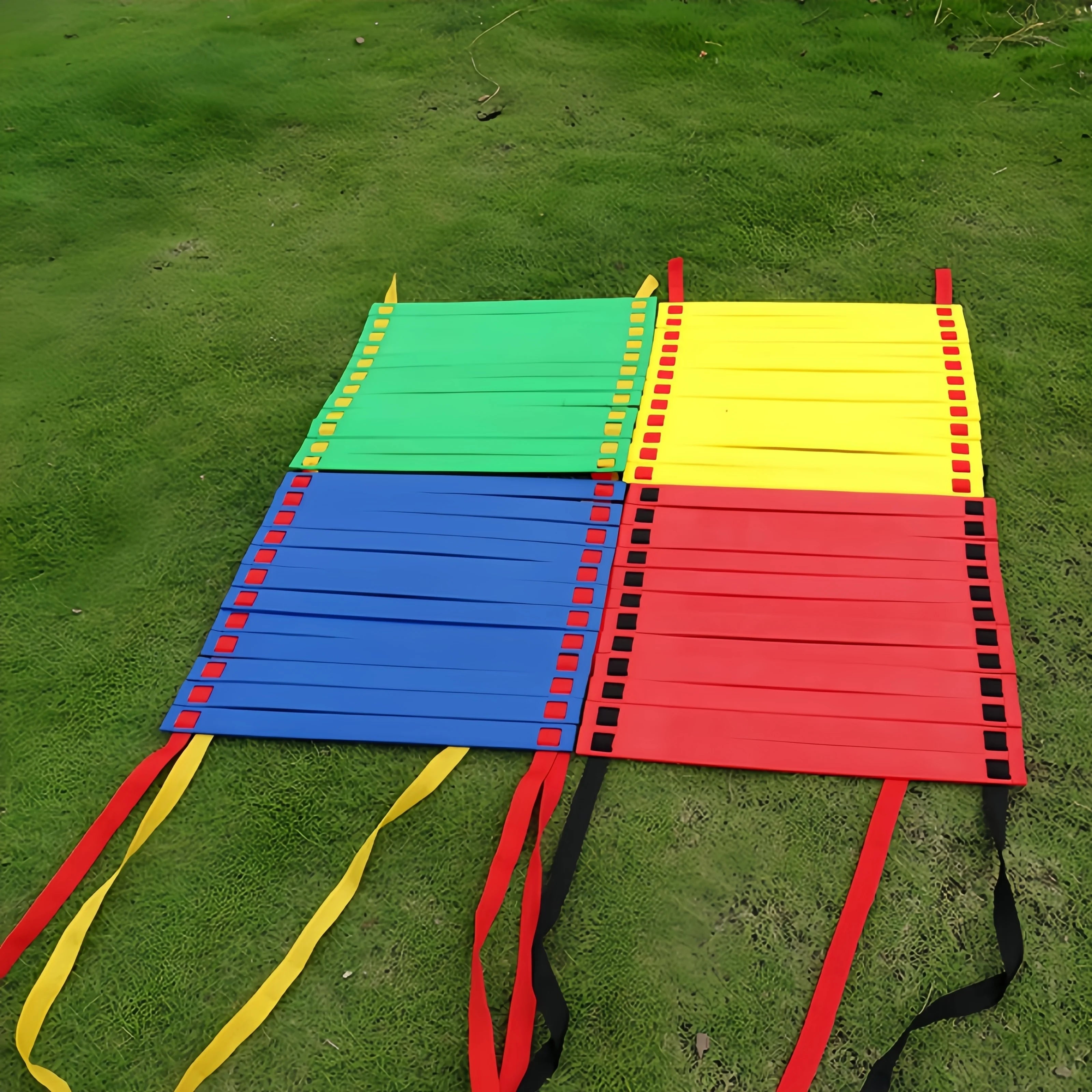 Soccer & Basketball Agility Training Set With Soft Skipping Ladders, Speed Rope - Includes Storage Bag