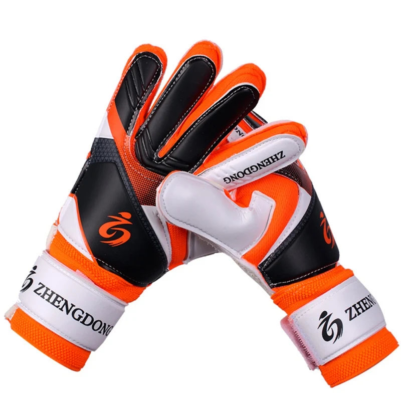 Primary And Secondary School Students Adult Thickened Latex Soccer Goalkeeper Glove Double-Layer Non-Slip Train Protective Glove