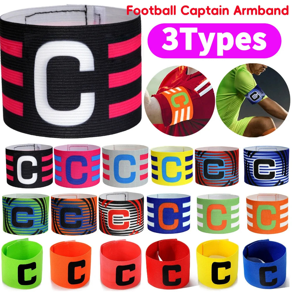 Football Captain's Armband For Kids Adults Adjustable Stripe Arm Band Comfortable and Durable Soccer Band For Football Captain