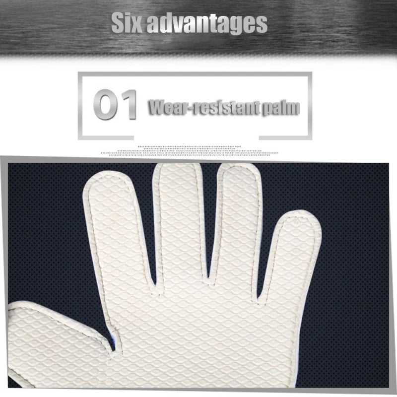 Primary And Secondary School Students Adult Thickened Latex Soccer Goalkeeper Glove Double-Layer Non-Slip Train Protective Glove