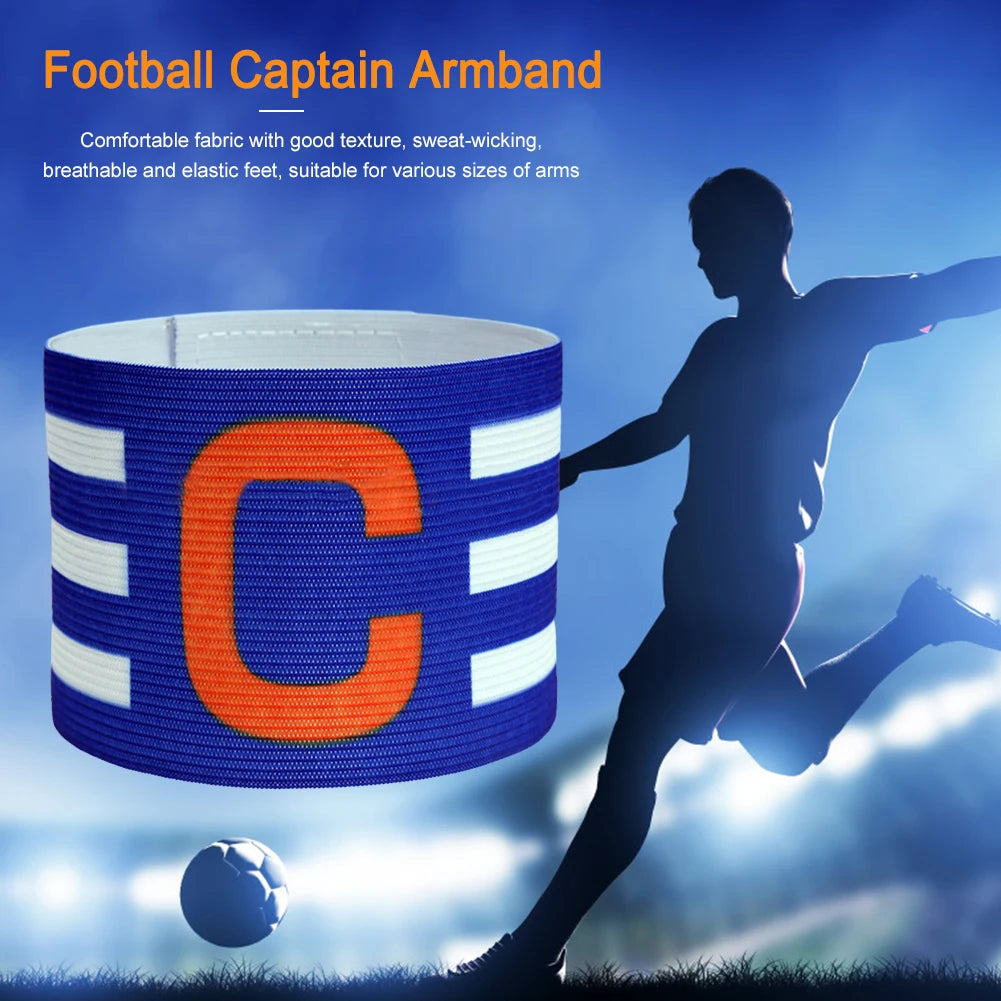 Football Captain's Armband For Kids Adults Adjustable Stripe Arm Band Comfortable and Durable Soccer Band For Football Captain