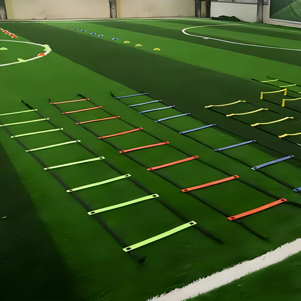 Soccer & Basketball Agility Training Set With Soft Skipping Ladders, Speed Rope - Includes Storage Bag