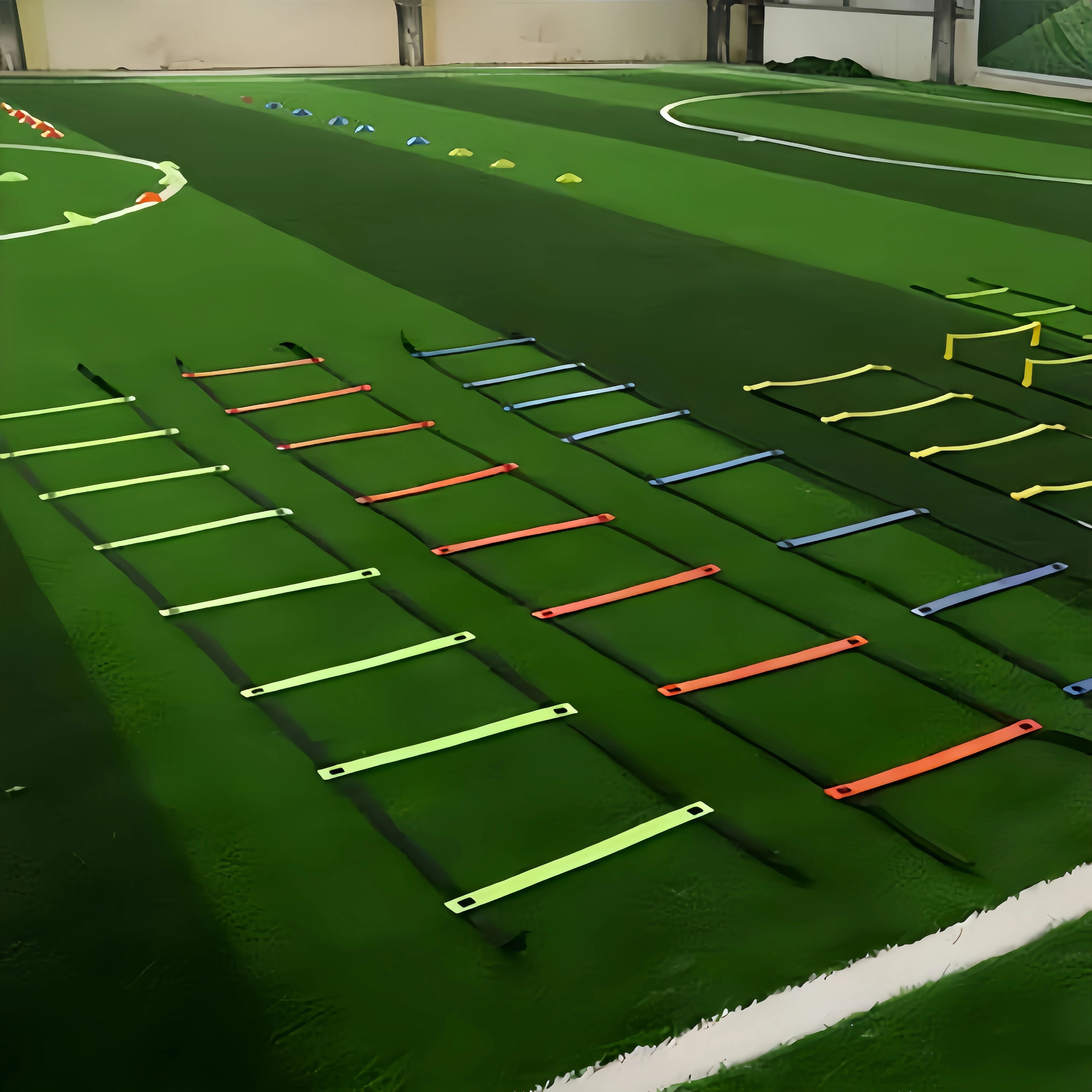 Soccer & Basketball Agility Training Set With Soft Skipping Ladders, Speed Rope - Includes Storage Bag