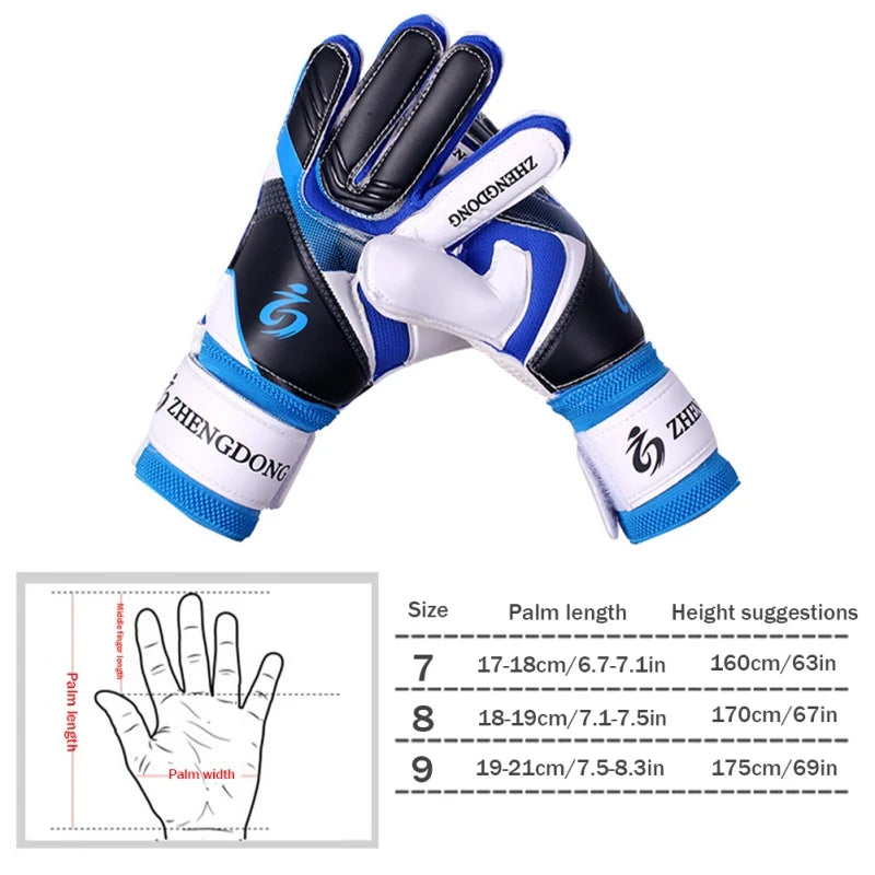 Primary And Secondary School Students Adult Thickened Latex Soccer Goalkeeper Glove Double-Layer Non-Slip Train Protective Glove