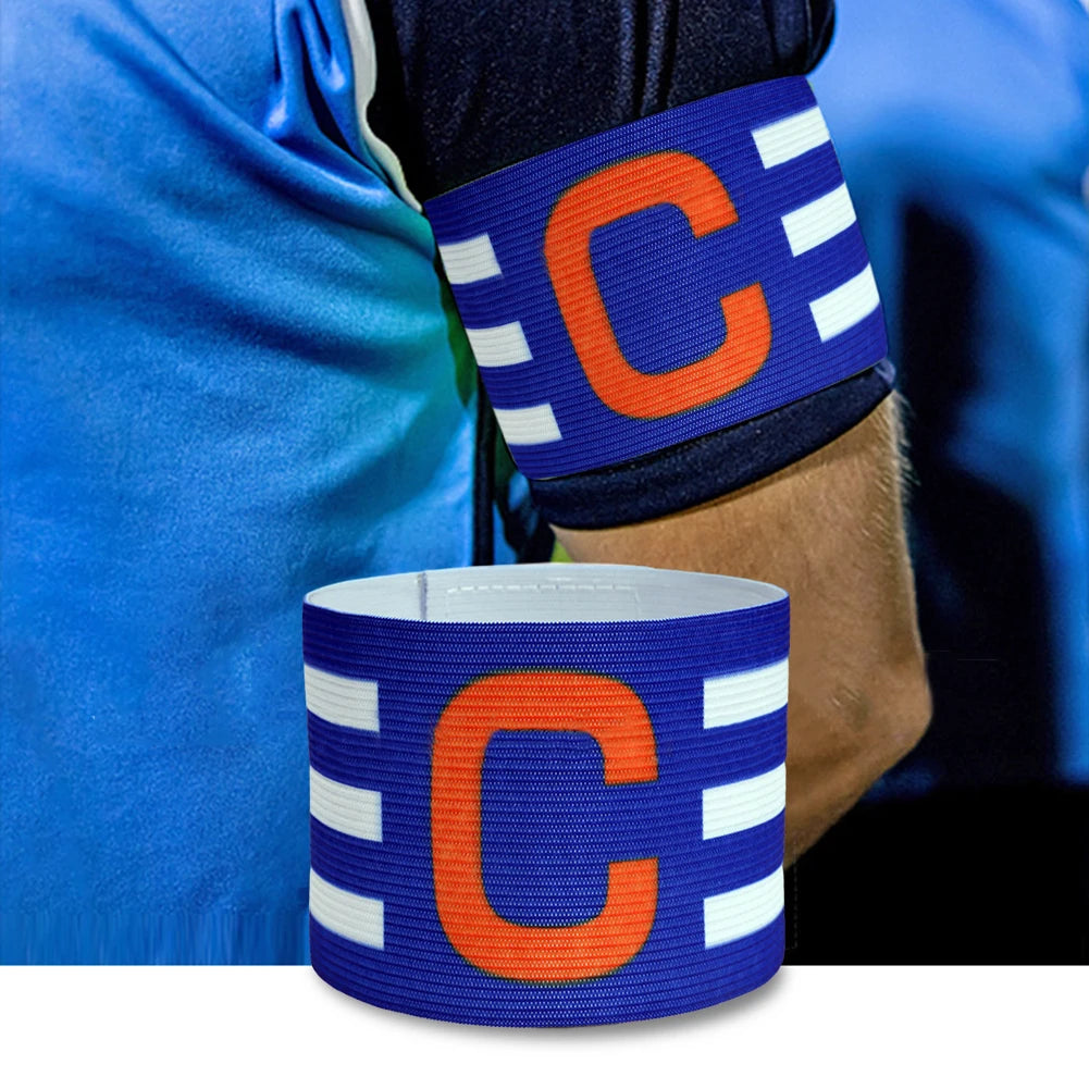 Football Captain's Armband For Kids Adults Adjustable Stripe Arm Band Comfortable and Durable Soccer Band For Football Captain